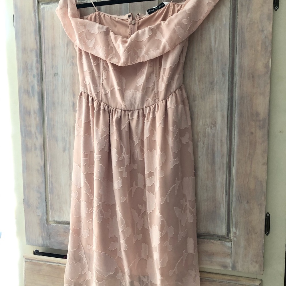 Cupcakes and cashmere Pink Off the shoulder dress